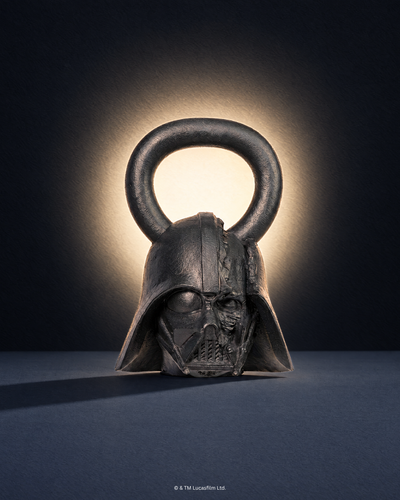 DARTH VADER Matte Black Kettlebell 60lbs