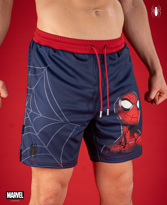 SPIDER-MAN Performance Graphic Shorts 7" - Spidey Blue